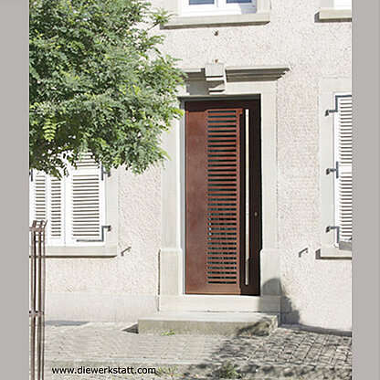 schöne Haustür aus Cortenstahl schöne Haustüren Luxemburg Trier Köln Mainz